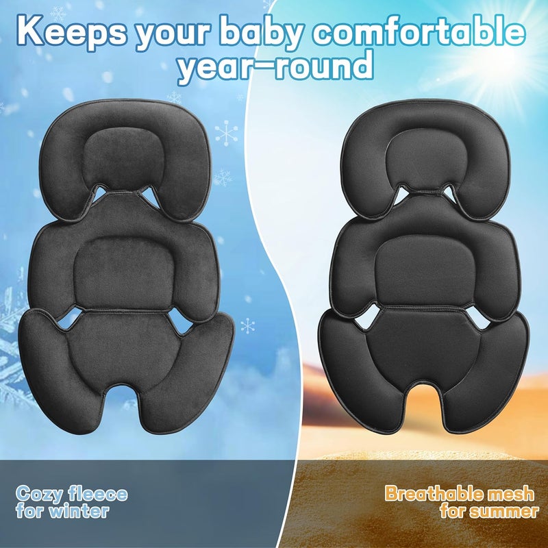 Ihaapsi Universal Baby Seat Liner – Reversible Infant Car Seat Insert & Stroller Cushion – Head & Body Support for Newborns – All-Season Soft Pad for Swings, High Chairs, Travel – Gift-Ready, Machine Washable - Image 2